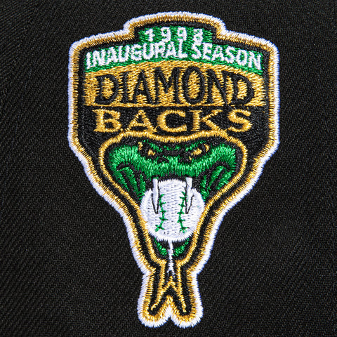 New Era 59Fifty Arizona Diamondbacks Inaugural Patch Word Hat - Black, Green