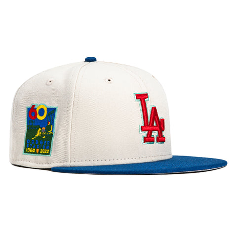 New Era 59Fifty Los Angeles Dodgers 60th Anniversary Stadium Patch Hat - Stone, Royal, Burnt Orange, Teal