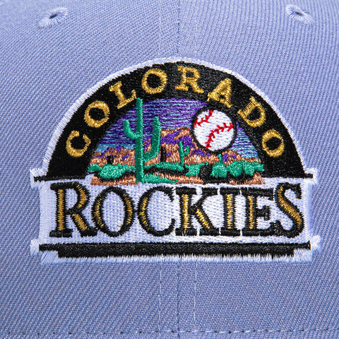 New Era 59Fifty Colorado Rockies Inaugural Patch Logo Hat - Lavender, Green
