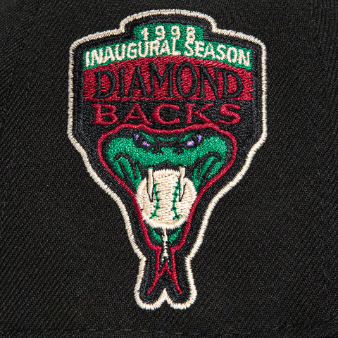 New Era 59Fifty Arizona Diamondbacks Inaugural Patch Logo Hat - Black, Purple, Cardinal