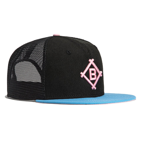 New Era 9Fifty Brooklyn Dodgers Snapback Trucker Hat - Black, Light Blue, Pink