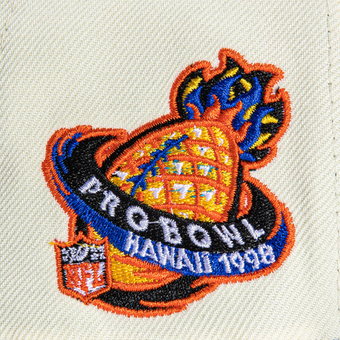 New Era 59Fifty Cereal Milk Cincinnati Bengals 1998 Pro Bowl Patch Hat - White, Royal