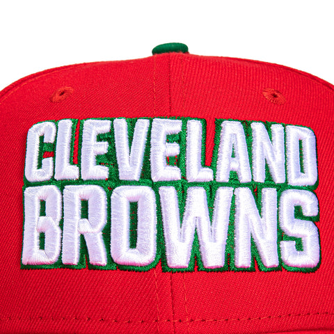 New Era 59Fifty Ice Cream Cleveland Browns 2004 Pro Bowl Patch Word Hat - Red