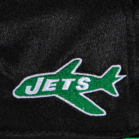 New Era 59Fifty Satin Stitch New York Jets Logo Patch Word Hat - Black, Kelly