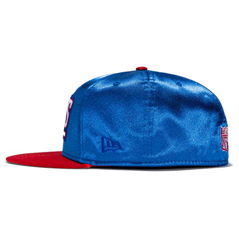 New Era 59Fifty Satin Stitch New York Giants Logo Patch Word Hat - Royal, Red