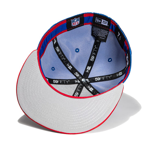 New Era 59Fifty Satin Stitch New York Giants Logo Patch Word Hat - Royal, Red