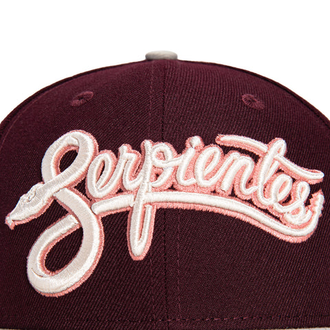 New Era 59Fifty Arizona Diamondbacks Serpientes Logo Patch Word Hat - Maroon, Stone, Pink