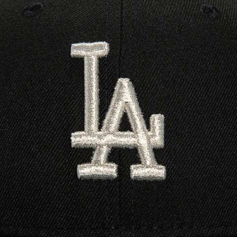 New Era 59Fifty Los Angeles Dodgers 60th Anniversary Stadium Patch Hat - Black, Metallic Silver