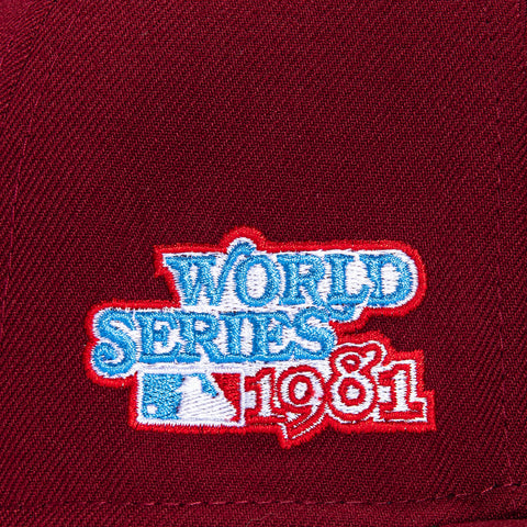 New Era 59Fifty Los Angeles Dodgers 1981 World Series Patch Hat - Cardinal, White