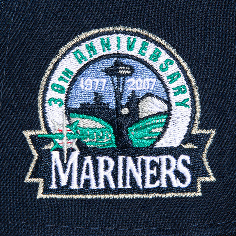 New Era 59Fifty Seattle Mariners 30th Anniversary Patch Word Hat - Navy, Black