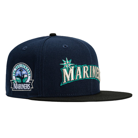 New Era 59Fifty Seattle Mariners 30th Anniversary Patch Word Hat - Navy, Black
