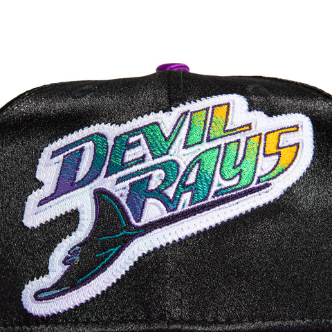 New Era 59Fifty Satin Tampa Bay Rays Inaugural Patch Hat - Black, Purple