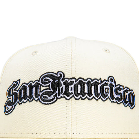 New Era 59Fifty Wanted Pack Hat Club San Francisco Six Stars Patch Hat - White, Black