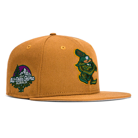 New Era 59Fifty Turf Monsters Hillsboro Hops 2017 All Star Game Patch Hat - Tan