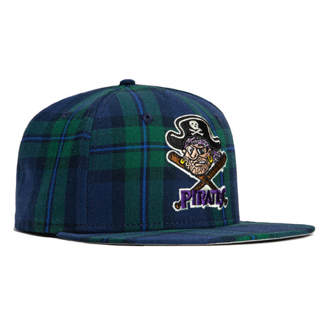 New Era 59Fifty Turf Monsters Pittsburgh Pirates Plaid Hat - Green, Navy, Purple