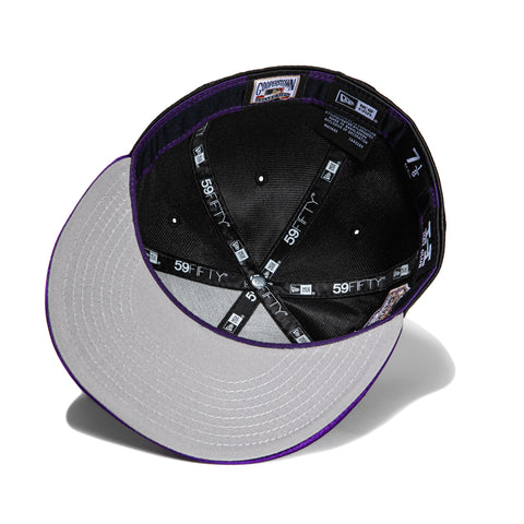 New Era 59Fifty Satin Arizona Diamondbacks Inaugural Patch Hat - Black, Purple