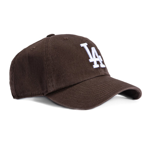 47 Brand Los Angeles Dodgers Cleanup Adjustable Hat - Khaki, White 47 Brand