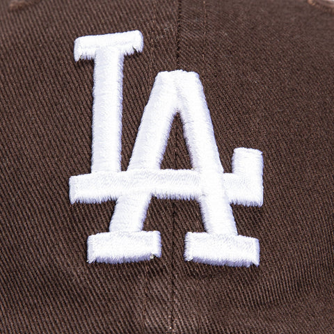 47 Brand Los Angeles Dodgers Cleanup Adjustable Hat - Khaki, White 47 Brand