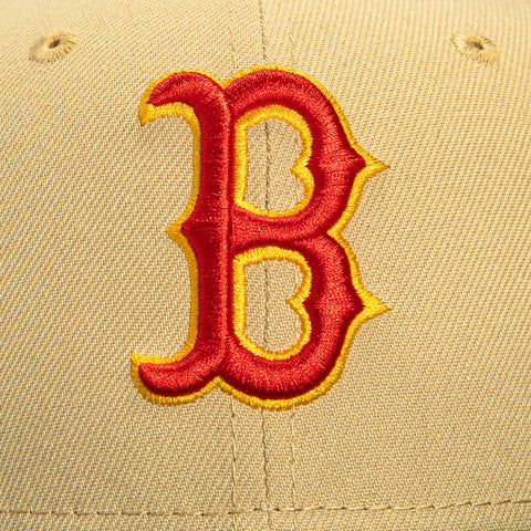 New Era 59Fifty Hummus Boston Red Sox 2013 World Series Patch Hat - Tan, Green