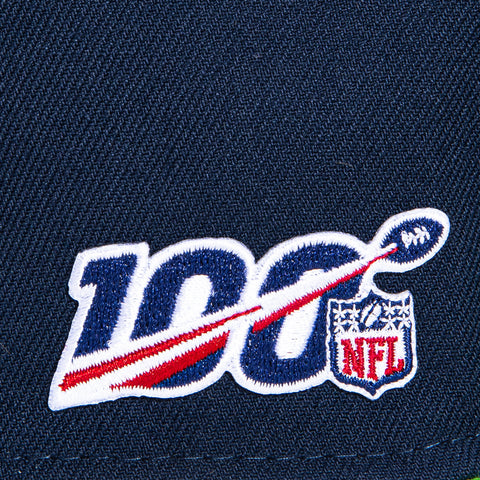 New Era 9Fifty Seattle Seahawks 100th Anniversary Patch Snapback Hat - Navy, Light Green