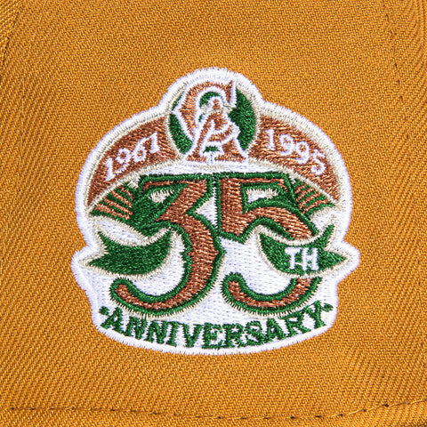 New Era 59Fifty Los Angeles Angels 35th Anniversary Patch Hat - Khaki, Green