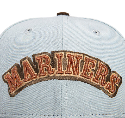 New Era 59Fifty Seattle Mariners 35th Anniversary Patch Word Hat - Grey, Brown