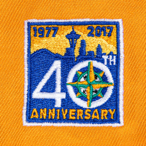 New Era 59Fifty Seattle Mariners 40th Anniversary Patch Hat - Light Orange, Royal
