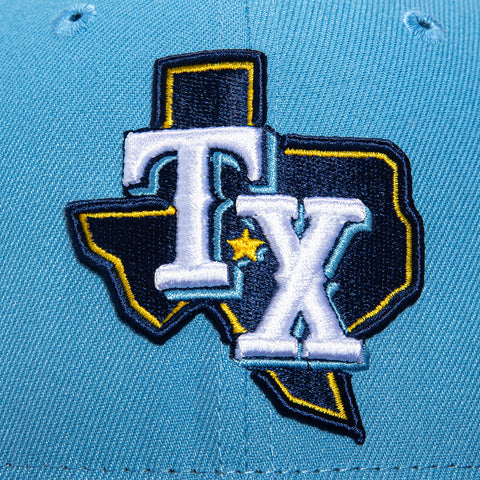 New Era 59Fifty Texas Rangers Hat - Light Blue, Light Navy