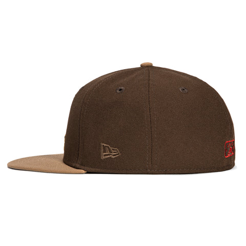 New Era 59Fifty Fort Wayne Wizards Midwest League Patch Logo Hat - Brown, Khaki