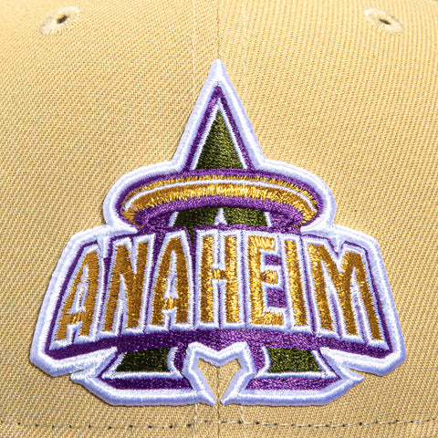 New Era 59Fifty Los Angeles Angels 40th Anniversary Patch Hat - Tan, Purple, Olive