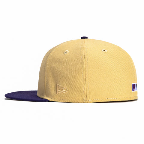 New Era 59Fifty Los Angeles Angels 40th Anniversary Patch Hat - Tan, Purple, Olive
