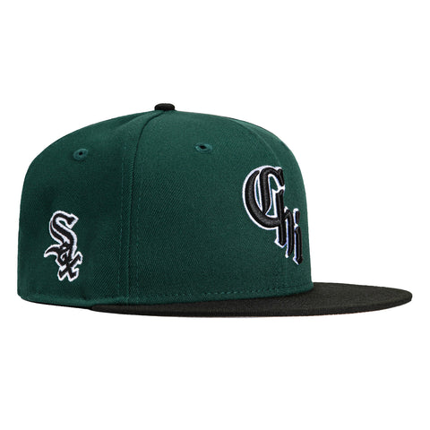 New Era 59Fifty Chicago White Sox Logo Patch City Connect Hat - Green, Black