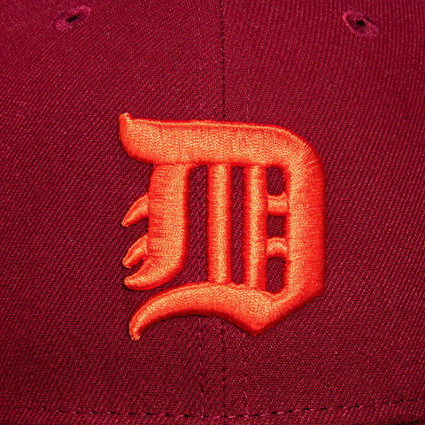 New Era 59Fifty Detroit Tigers Logo Patch Hat - Cardinal, Orange