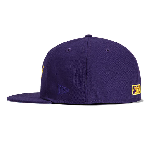New Era 59Fifty Hollywood Stars Logo Patch Hat - Purple, Yellow