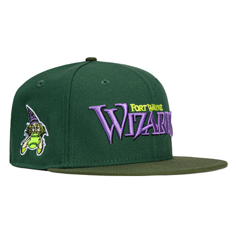 New Era 59Fifty Fort Wayne Wizards Logo Patch Word Hat - Green, Olive