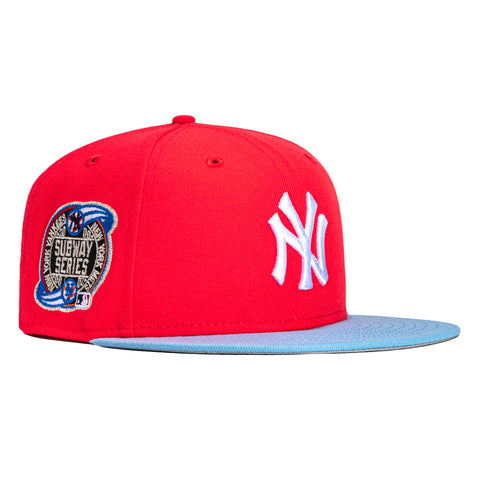 New Era 59Fifty Jae Tips New York Yankees Subway Series Patch Hat - Infrared, Light Blue