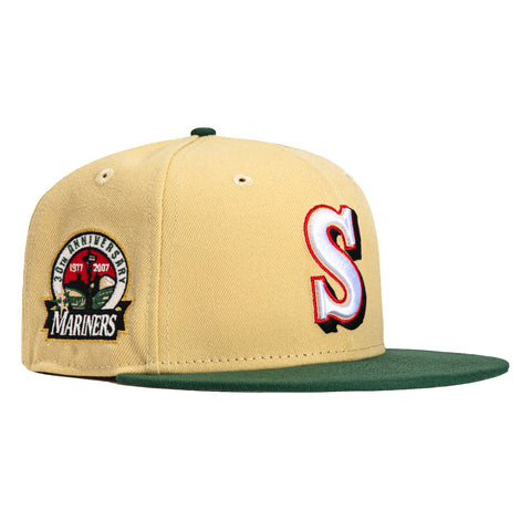 New Era 59Fifty Seattle Mariners 30th Anniversary Patch Hat - Tan, Green, Red, Gold