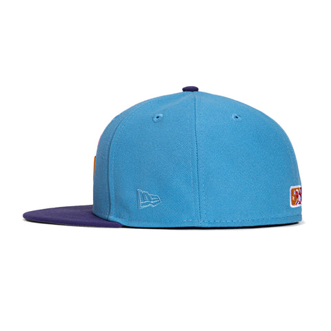 New Era 59Fifty Key West Conchs Logo Patch Hat - Light Blue, Purple