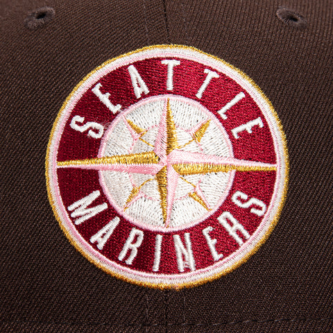 New Era 59Fifty Seattle Mariners 2023 All Star Game Patch Logo Hat - Brown, Cardinal, Pink