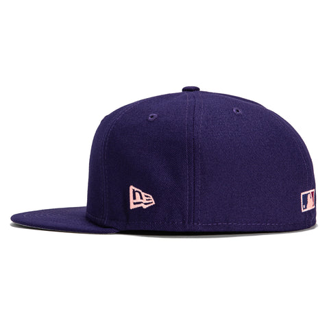New Era 59Fifty Night Lights New York Yankees 1998 World Series Patch Hat - Purple