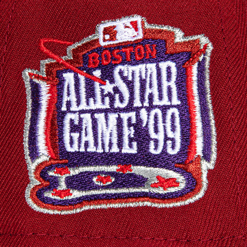 New Era 59Fifty Monochrome Boston Red Sox 1999 All Star Game Patch Hat - Brick, Maroon