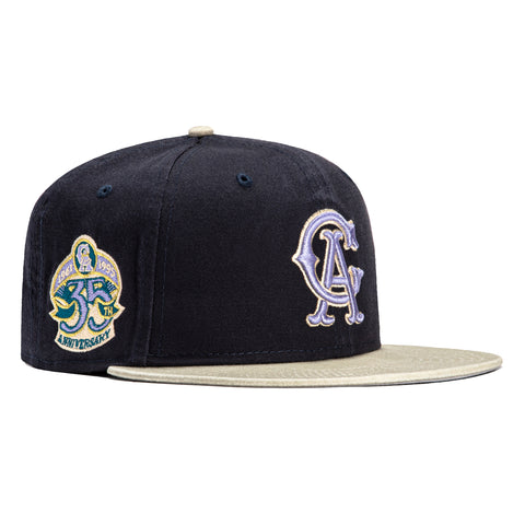 New Era 59Fifty Garment Wash Los Angeles Angels 35th Anniversary Patch Hat - Navy, Stone