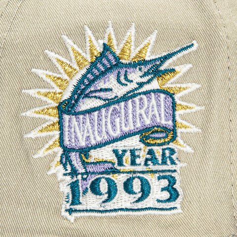 New Era 59Fifty Garment Wash Miami Marlins 1993 Inaugural Patch Hat - Stone