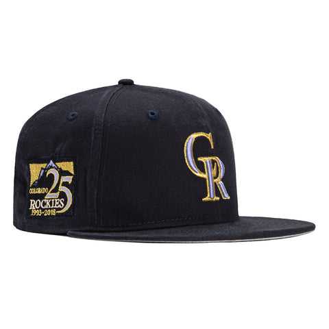 New Era 59Fifty Garment Wash Colorado Rockies 25th Anniversary Patch Hat - Navy