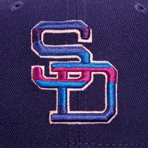 New Era 59Fifty Night Lights San Diego Padres Logo Patch Hat - Purple