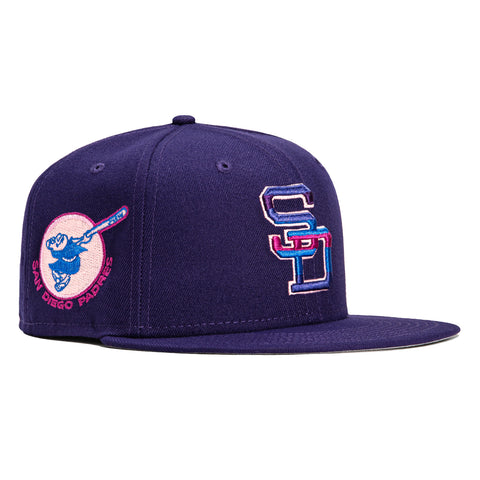 New Era 59Fifty Night Lights San Diego Padres Logo Patch Hat - Purple