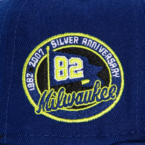 New Era 59Fifty Tennis Milwaukee Brewers 25th Anniversary Patch Hat - Royal