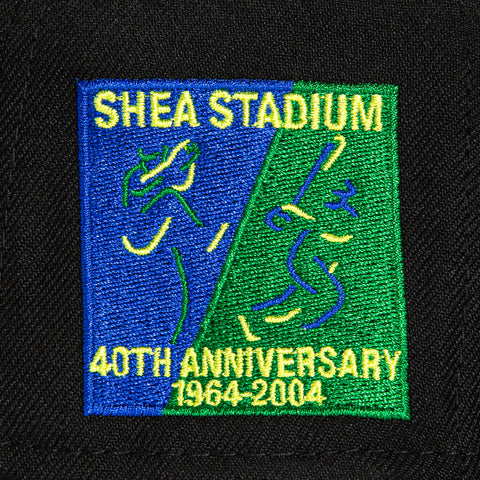 New Era 59Fifty Tennis New York Mets 40th Anniversary Stadium Patch Hat - Black