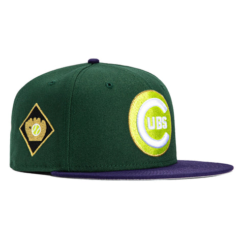 New Era 59Fifty Tennis Chicago Cubs Logo Patch Hat - Green, Purple