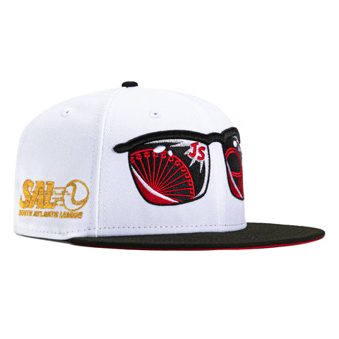 New Era 59Fifty Jersey Shore BlueClaws South Atlantic League Patch Hat - White, Black, Red